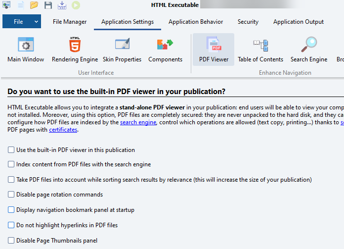 PDF Viewer Options