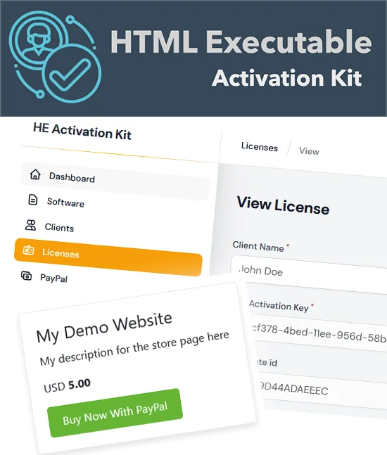 HTML Executable Activation Kit